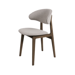 RAM WOOD COMFORT KC02 SPISEBORDSSTOL - STOF WOOLY PLUS IVORY - MASSIV ASK - FLERE VARIANTER